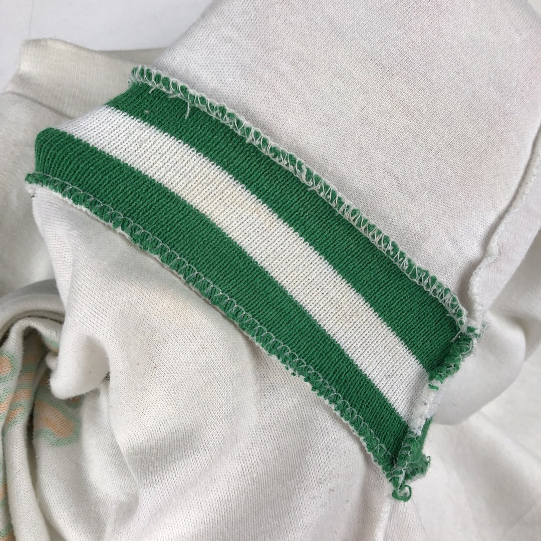 80'S ARTEX FIGHTIN' IRISH Notre Dame University Fighting Irish Five-quarter sleeve football t-shirt, men's size M equivalent. unclear white type Vintage Second Hand