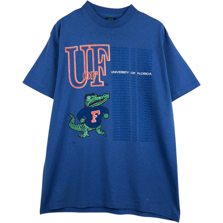 ~90'S Tee's Unlimited College T-Shirt, Made in USA, Men's XL equivalent, Vintage polyester blue type Vintage Second Hand