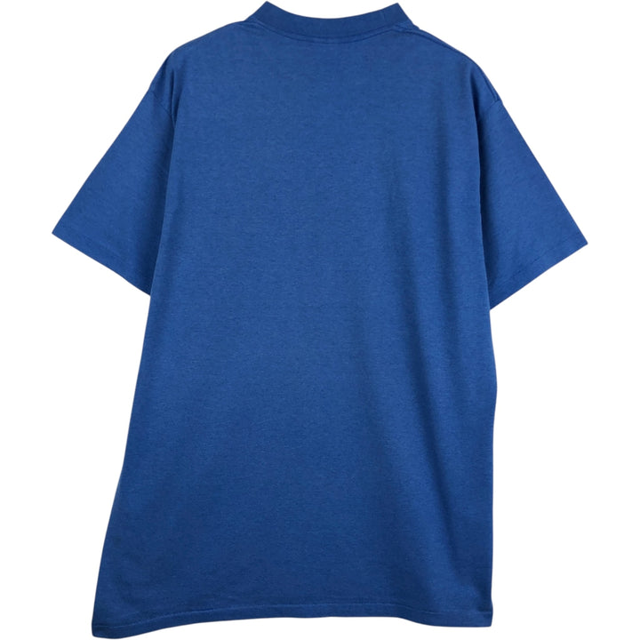 ~90'S Tee's Unlimited College T-Shirt, Made in USA, Men's XL equivalent, Vintage polyester blue type Vintage Second Hand