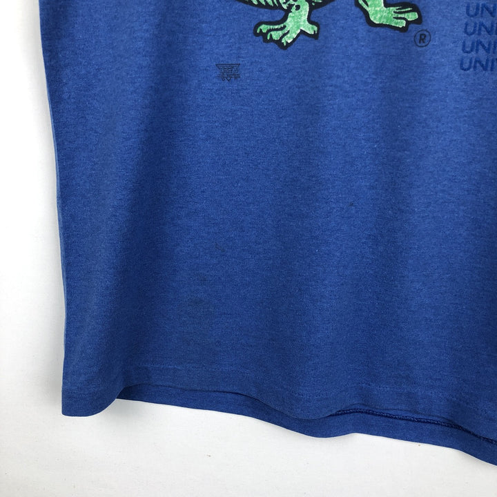 ~90'S Tee's Unlimited College T-Shirt, Made in USA, Men's XL equivalent, Vintage polyester blue type Vintage Second Hand