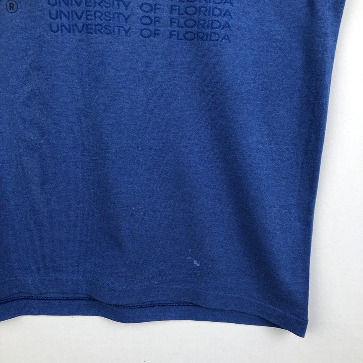 ~90'S Tee's Unlimited College T-Shirt, Made in USA, Men's XL equivalent, Vintage polyester blue type Vintage Second Hand