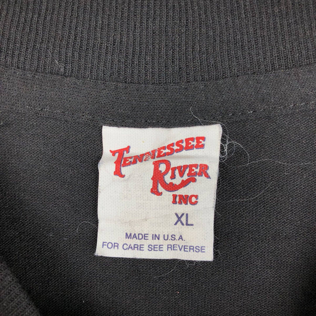 ~90'S Tennessee River HARVARD Harvard University College T-shirt, Made in USA, Men's XL equivalent, Vintage polyester black type Vintage Second Hand