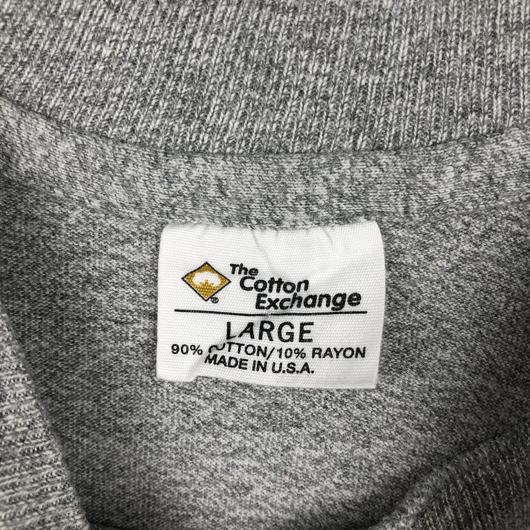 Vintage 90'S The Cotton Exchange College T-Shirt, Made in USA, Men's Size L cotton gray type Vintage Second Hand