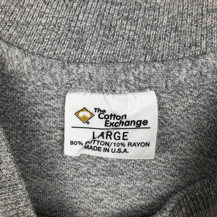 Vintage 90'S The Cotton Exchange College T-Shirt, Made in USA, Men's Size L cotton gray type Vintage Second Hand