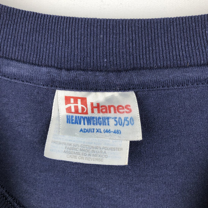 90'S Hanes HEAVYWEIGHT 50 cotton navy blue type Vintage Second Hand