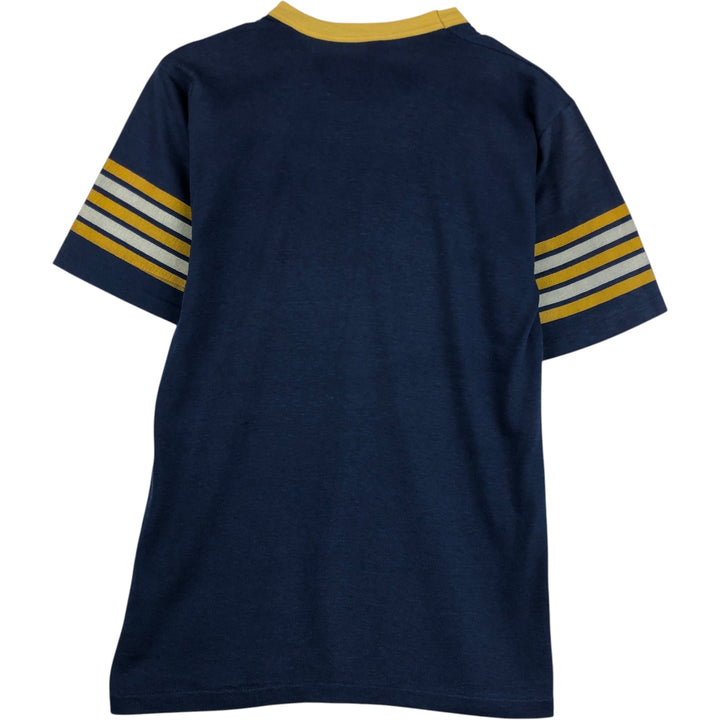 ~90'S College T-shirt, Made in USA, Men's Size M (approx.), Vintage unclear navy blue type Vintage Second Hand