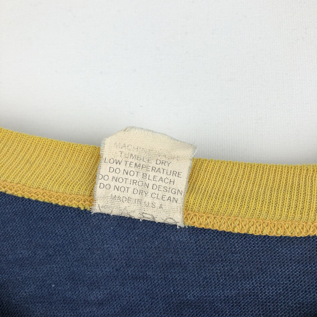 ~90'S College T-shirt, Made in USA, Men's Size M (approx.), Vintage unclear navy blue type Vintage Second Hand