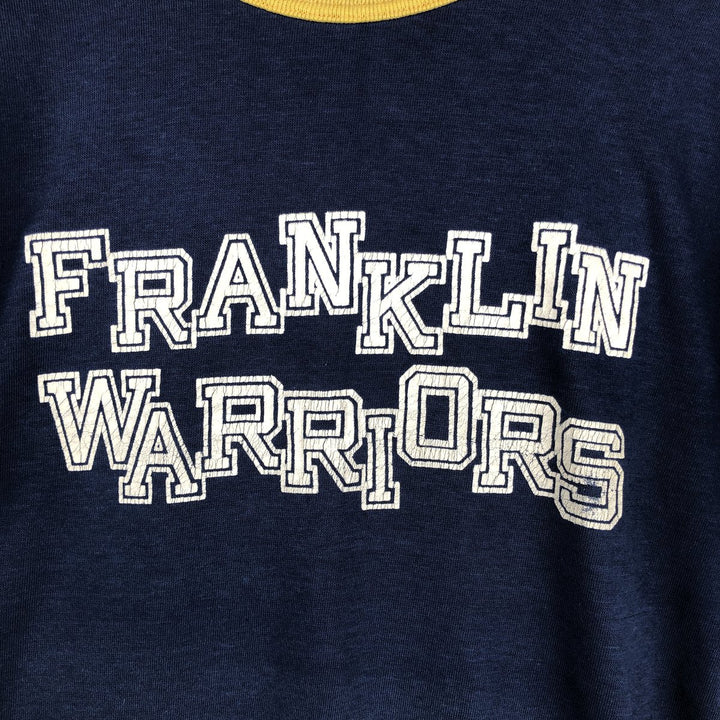 ~90'S College T-shirt, Made in USA, Men's Size M (approx.), Vintage unclear navy blue type Vintage Second Hand