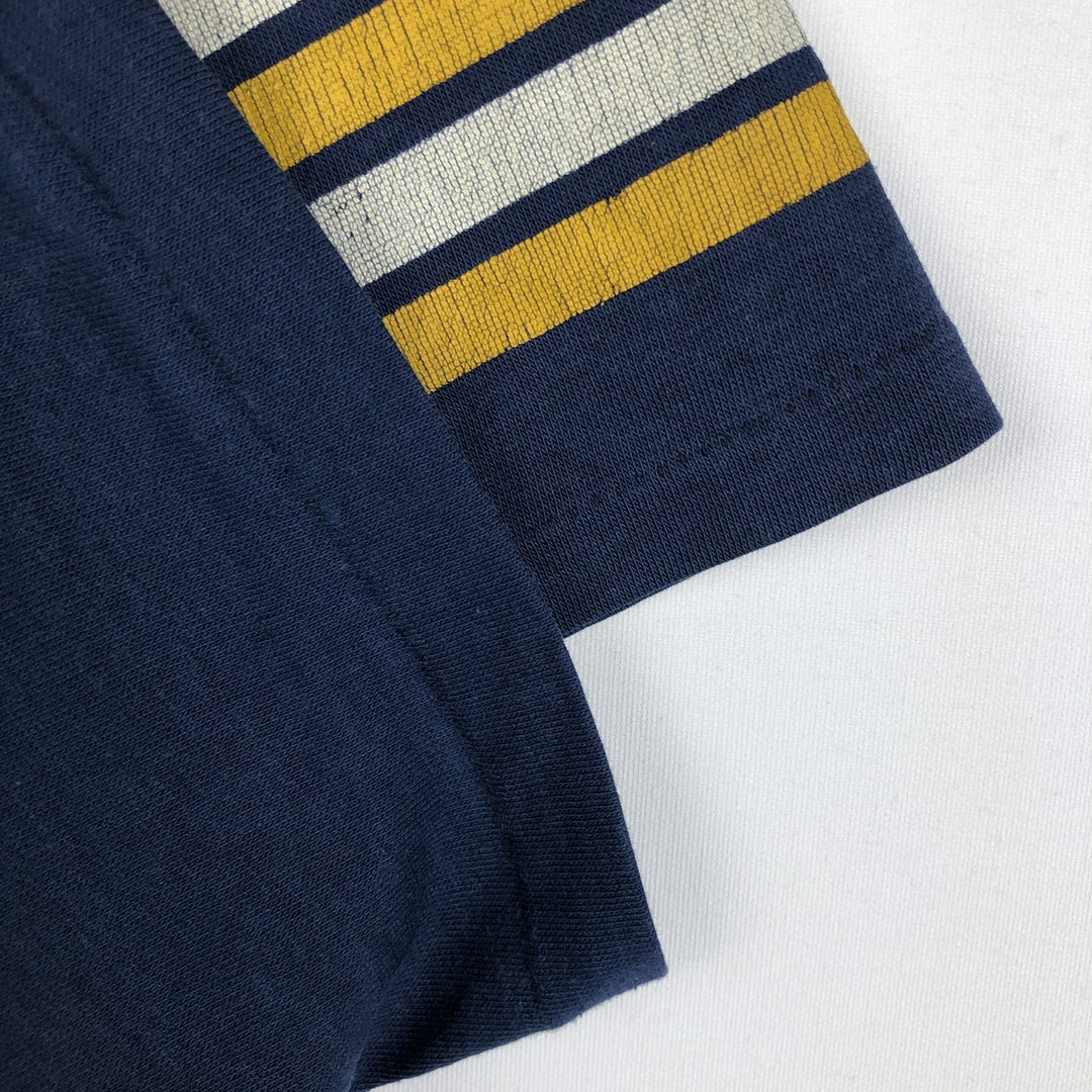 ~90'S College T-shirt, Made in USA, Men's Size M (approx.), Vintage unclear navy blue type Vintage Second Hand