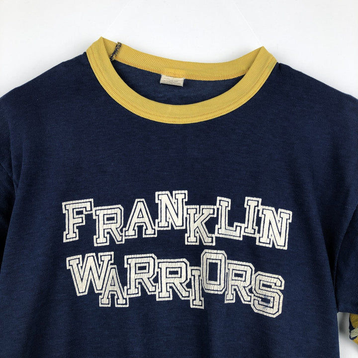 ~90'S College T-shirt, Made in USA, Men's Size M (approx.), Vintage unclear navy blue type Vintage Second Hand
