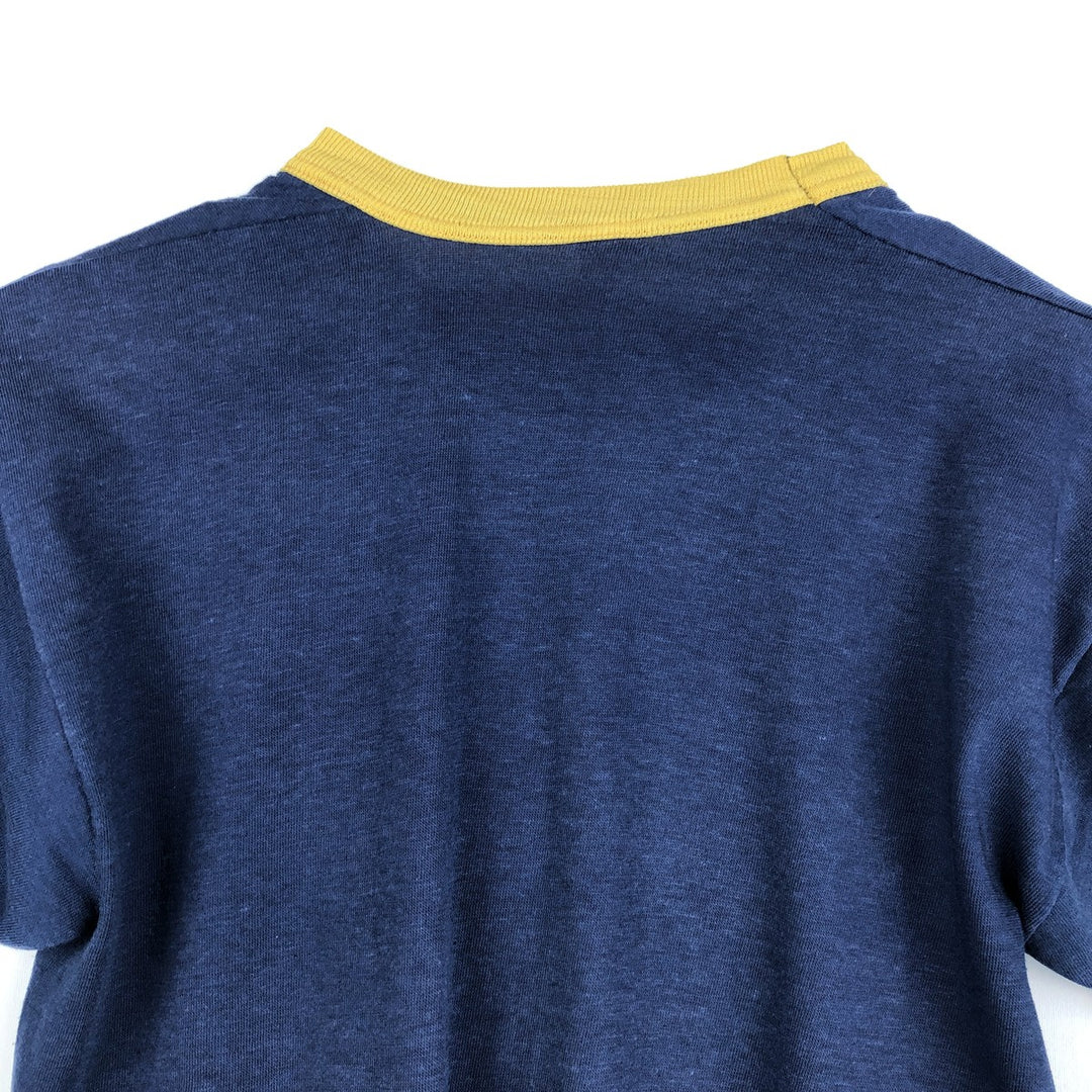 ~90'S College T-shirt, Made in USA, Men's Size M (approx.), Vintage unclear navy blue type Vintage Second Hand