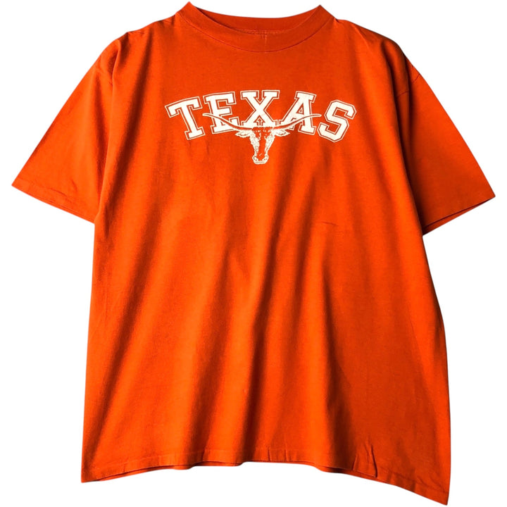 ~90'S ARTEX College T-Shirt, Made in USA, Men's XL equivalent, Vintage cotton orange type Vintage Second Hand