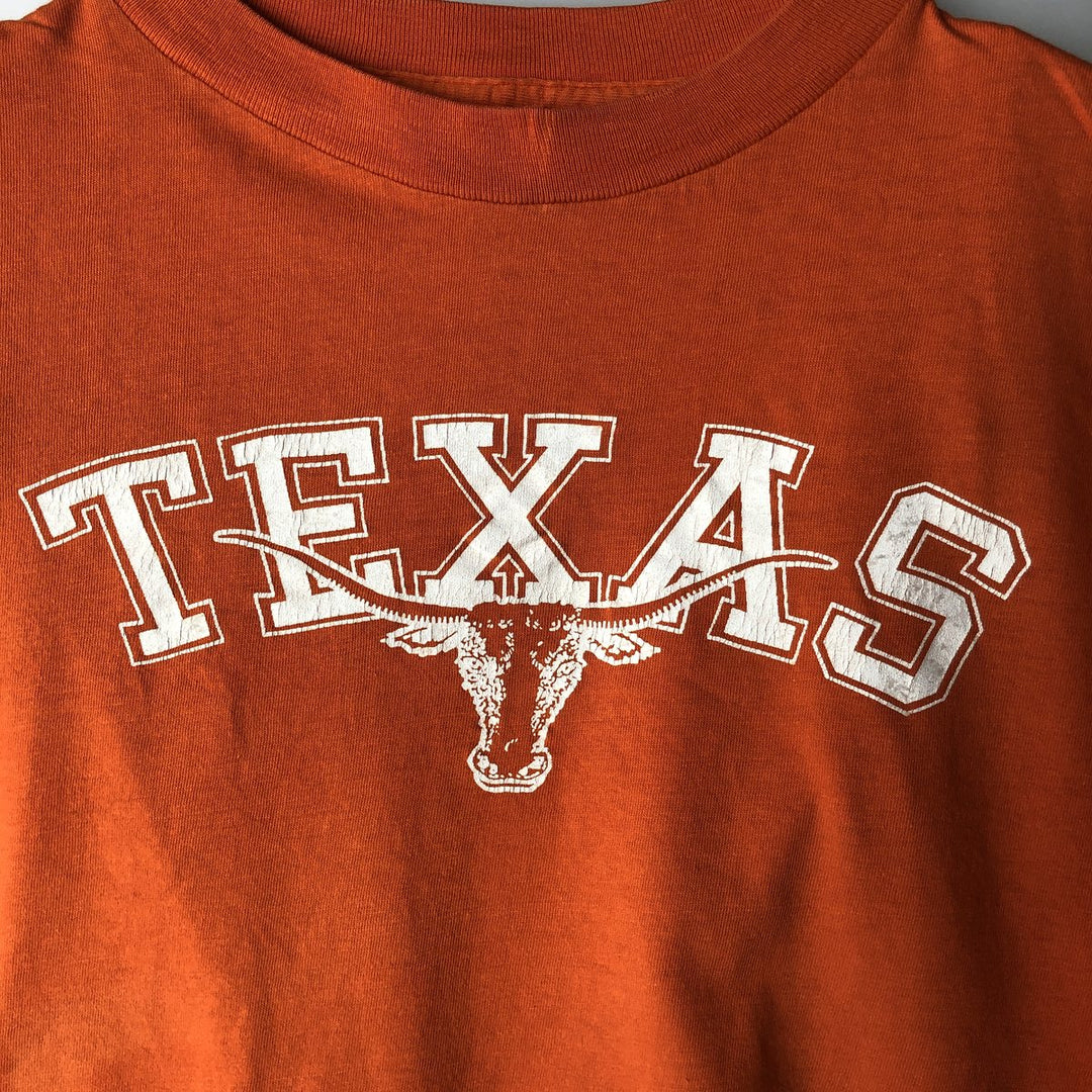 ~90'S ARTEX College T-Shirt, Made in USA, Men's XL equivalent, Vintage cotton orange type Vintage Second Hand