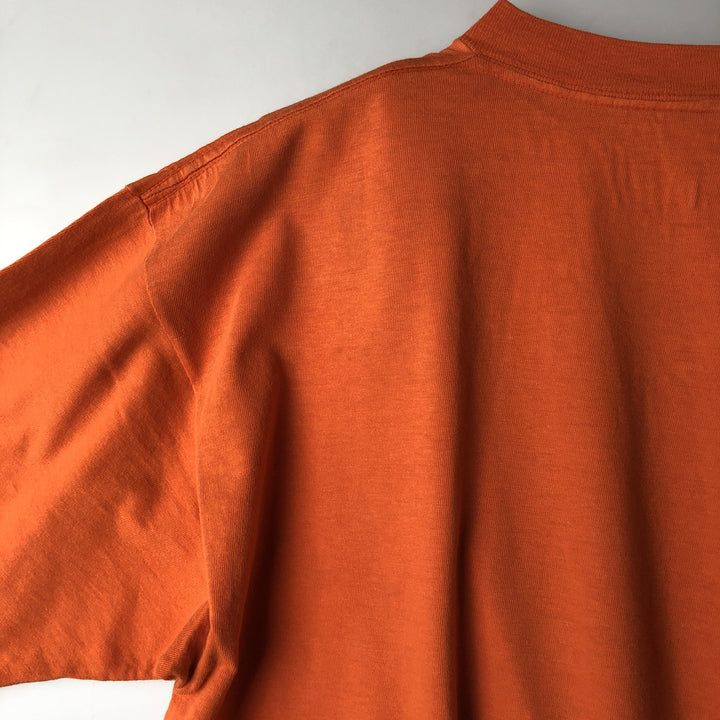 ~90'S ARTEX College T-Shirt, Made in USA, Men's XL equivalent, Vintage cotton orange type Vintage Second Hand
