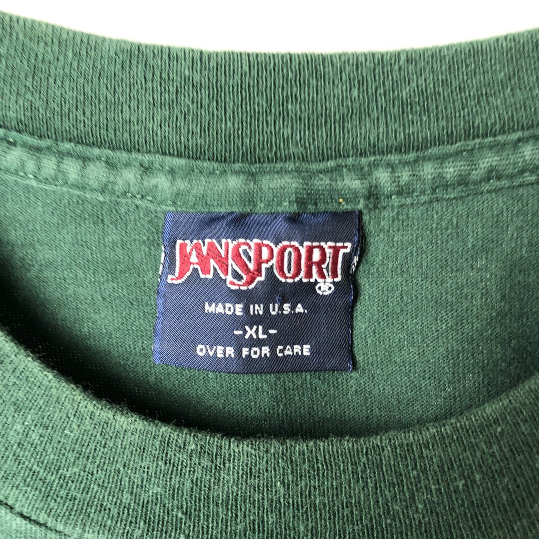 90'S Jansport Dartmouth College T-shirt, Made in USA, Men's XL equivalent, Vintage cotton Green type dark green Vintage Second Hand
