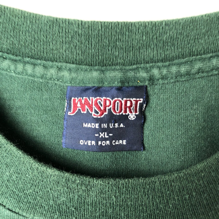 90'S Jansport Dartmouth College T-shirt, Made in USA, Men's XL equivalent, Vintage cotton Green type dark green Vintage Second Hand