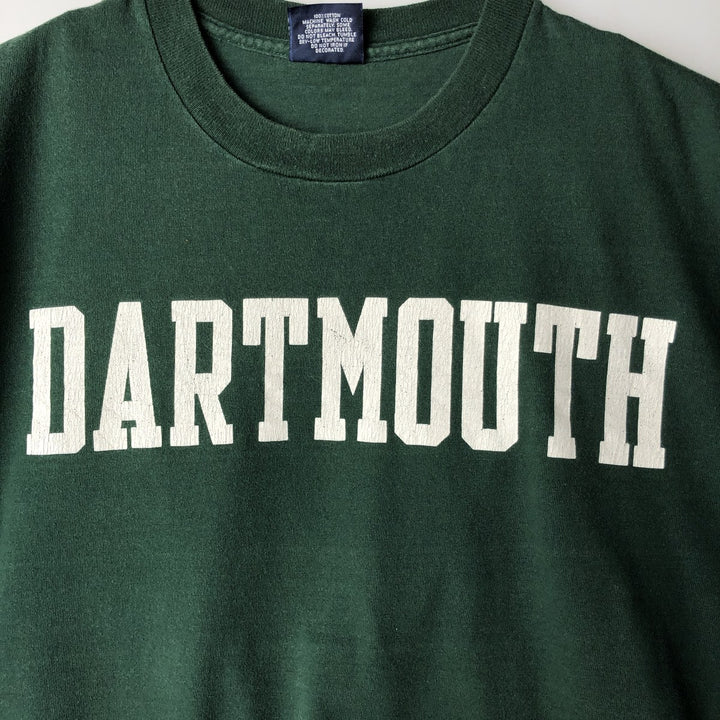 90'S Jansport Dartmouth College T-shirt, Made in USA, Men's XL equivalent, Vintage cotton Green type dark green Vintage Second Hand