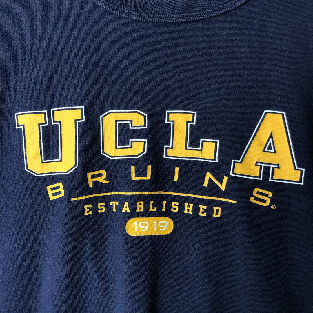90'S Russell College T-shirt, Men's Size L (approx.), Vintage cotton navy blue type Vintage Second Hand