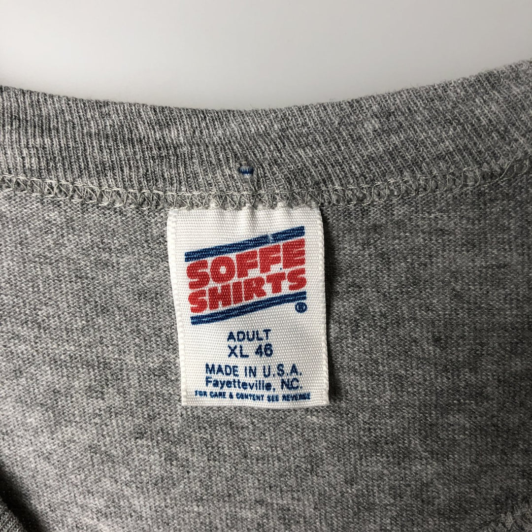90'S Sofie College T-Shirt, Made in USA, Men's XL equivalent, Vintage cotton gray type Vintage Second Hand