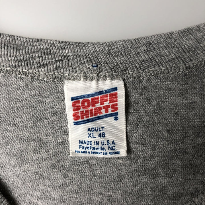 90'S Sofie College T-Shirt, Made in USA, Men's XL equivalent, Vintage cotton gray type Vintage Second Hand