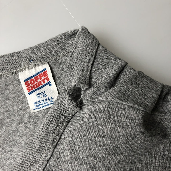 90'S Sofie College T-Shirt, Made in USA, Men's XL equivalent, Vintage cotton gray type Vintage Second Hand