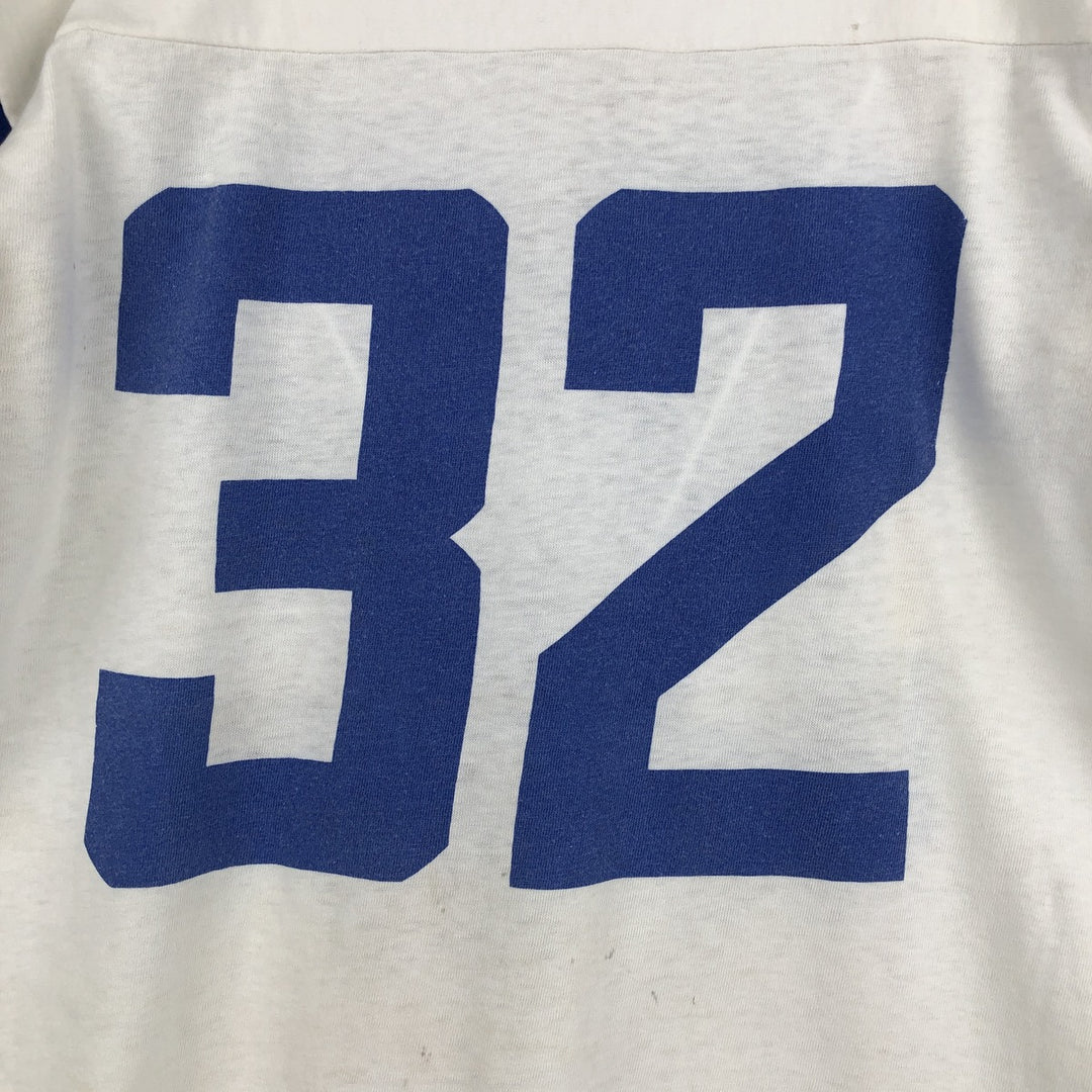 90'S Monogram Ringer T-shirt, Men's Size L cotton white type Vintage Second Hand