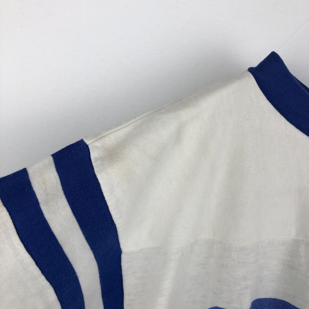 90'S Monogram Ringer T-shirt, Men's Size L cotton white type Vintage Second Hand
