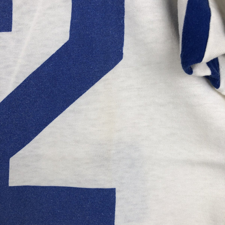 90'S Monogram Ringer T-shirt, Men's Size L cotton white type Vintage Second Hand