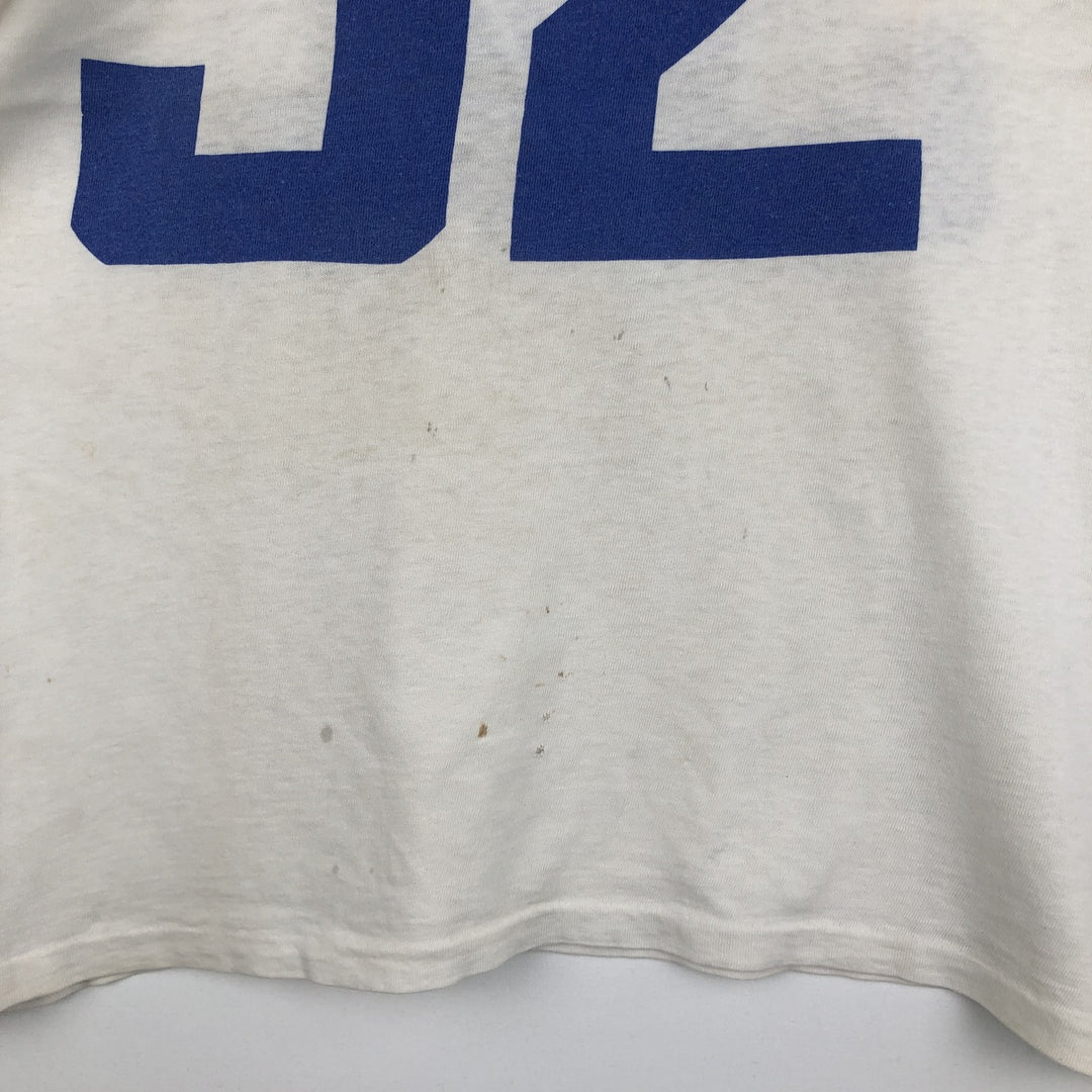 90'S Monogram Ringer T-shirt, Men's Size L cotton white type Vintage Second Hand