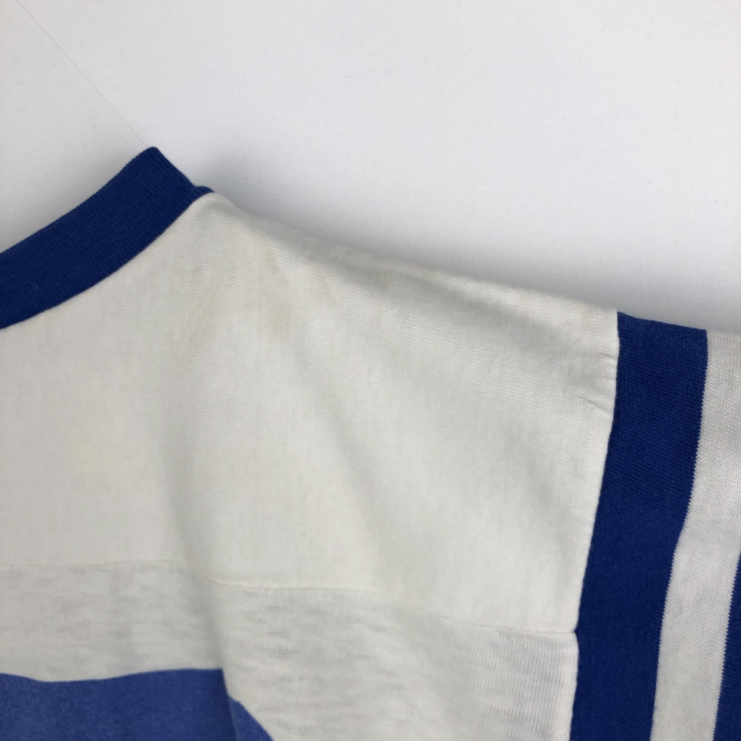 90'S Monogram Ringer T-shirt, Men's Size L cotton white type Vintage Second Hand