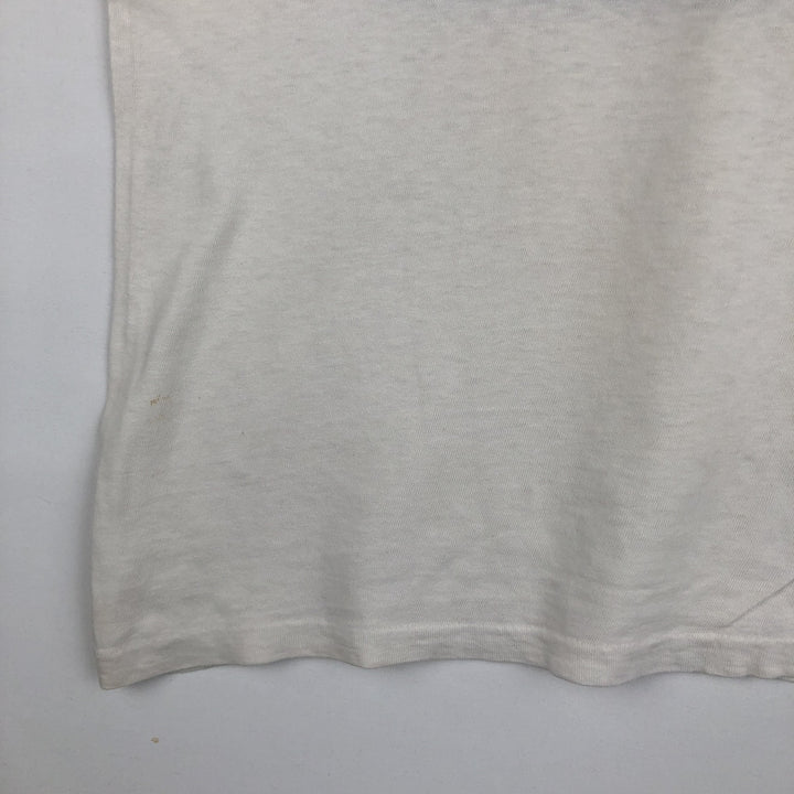 90'S Monogram Ringer T-shirt, Men's Size L cotton white type Vintage Second Hand