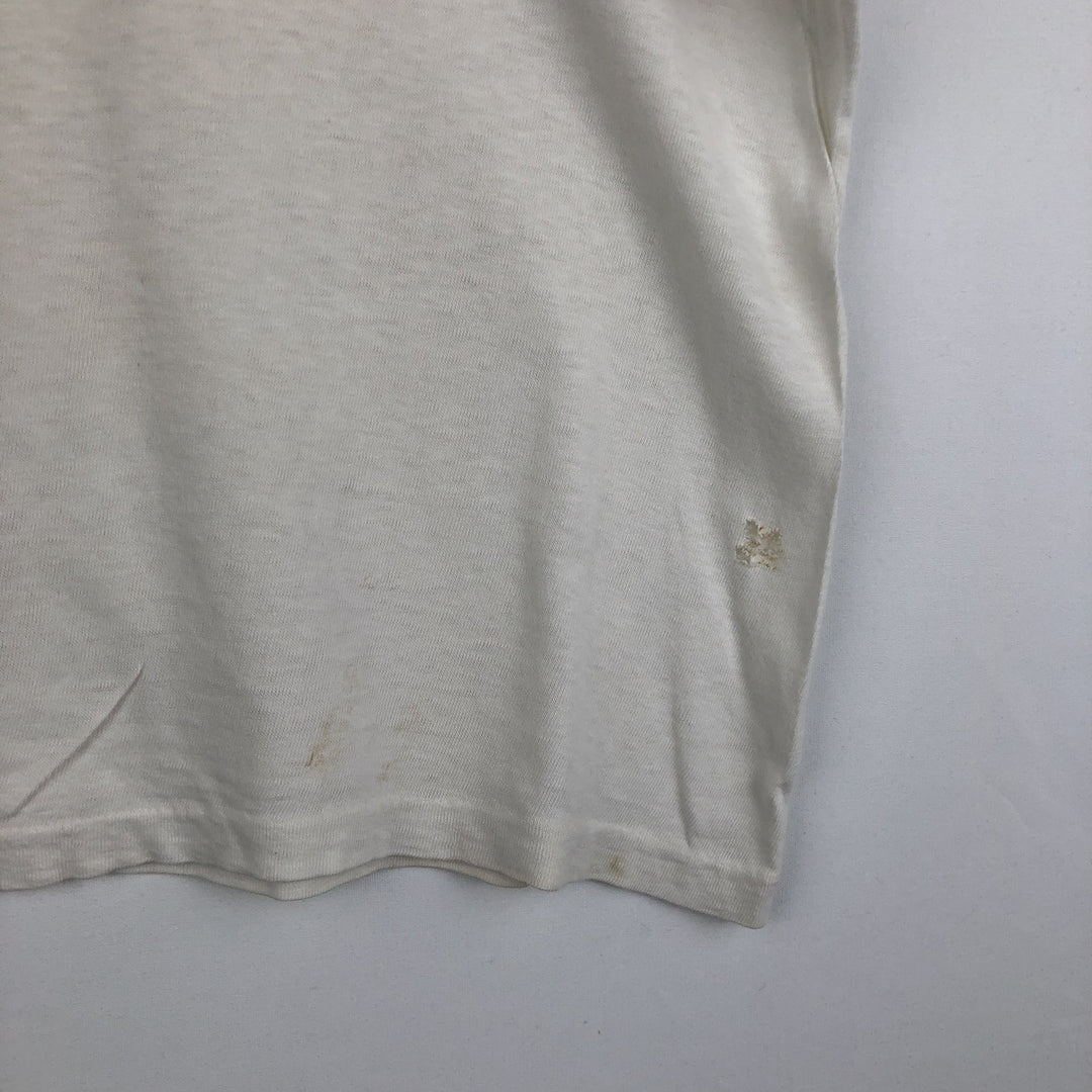 90'S Monogram Ringer T-shirt, Men's Size L cotton white type Vintage Second Hand