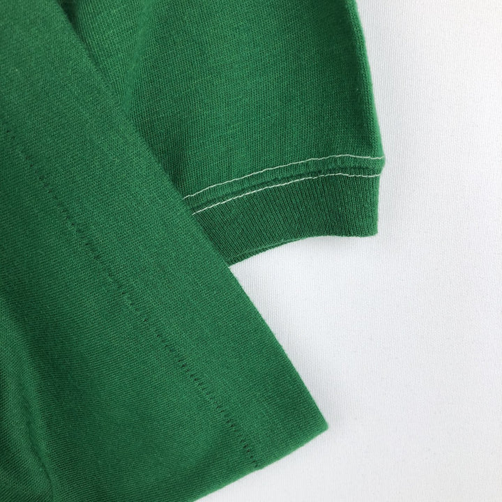 70'S sportswear football t-shirt, made in USA, men's size L equivalent, vintage. polyester green type Vintage Second Hand