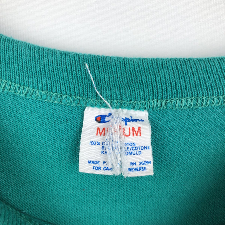 90'S Champion Tricolor Tag Sports T-Shirt, Men's Size M (Equivalent), Vintage cotton green type Vintage Second Hand