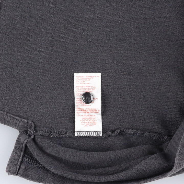 Lacoste LACOSTE LIVE French Collection Short-Sleeve Polo Shirt, Women's Size M (approx.) cotton Charcoal Vintage Second Hand