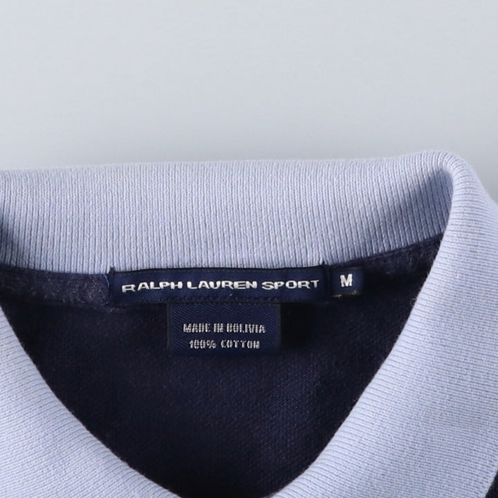 Ralph Lauren RALPH LAUREN SPORT Short-Sleeve Polo Shirt, Women's Size M (approx.) cotton navy blue type Vintage Second Hand