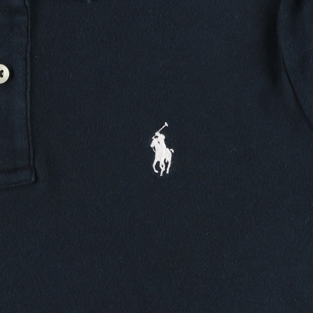 Ralph Lauren RALPH LAUREN SPORT SLIM FIT Short-Sleeve Polo Shirt, Women's Size L (approx.) cotton black type Vintage Second Hand