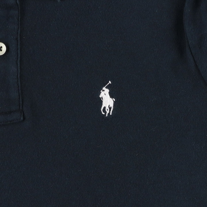 Ralph Lauren RALPH LAUREN SPORT SLIM FIT Short-Sleeve Polo Shirt, Women's Size L (approx.) cotton black type Vintage Second Hand