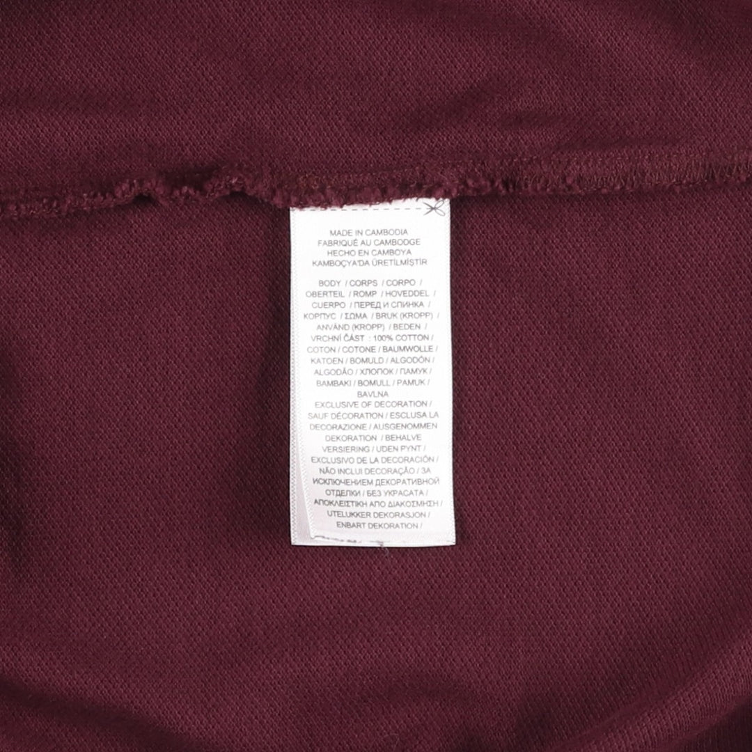 Ralph Lauren POLO RALPH LAUREN CLASSIC FIT short sleeve polo shirt for women, size L cotton bordeaux Vintage Second Hand
