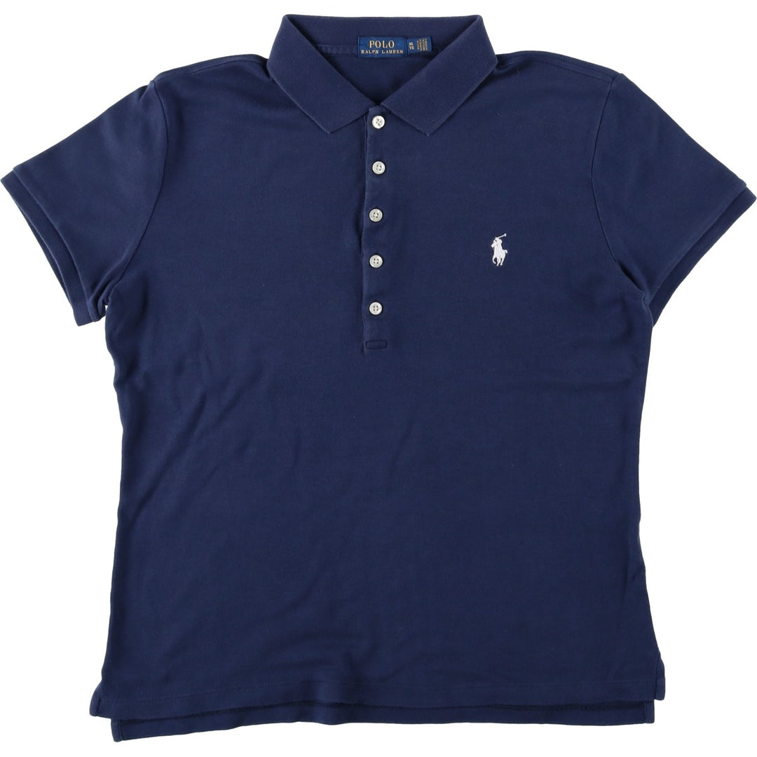 Ralph Lauren POLO RALPH LAUREN Short-Sleeve Polo Shirt, Women's Size XL (approx.) unclear navy blue type Vintage Second Hand