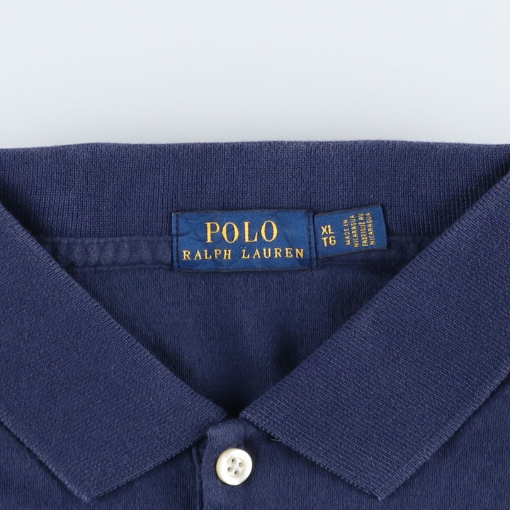 Ralph Lauren POLO RALPH LAUREN Short-Sleeve Polo Shirt, Women's Size XL (approx.) unclear navy blue type Vintage Second Hand
