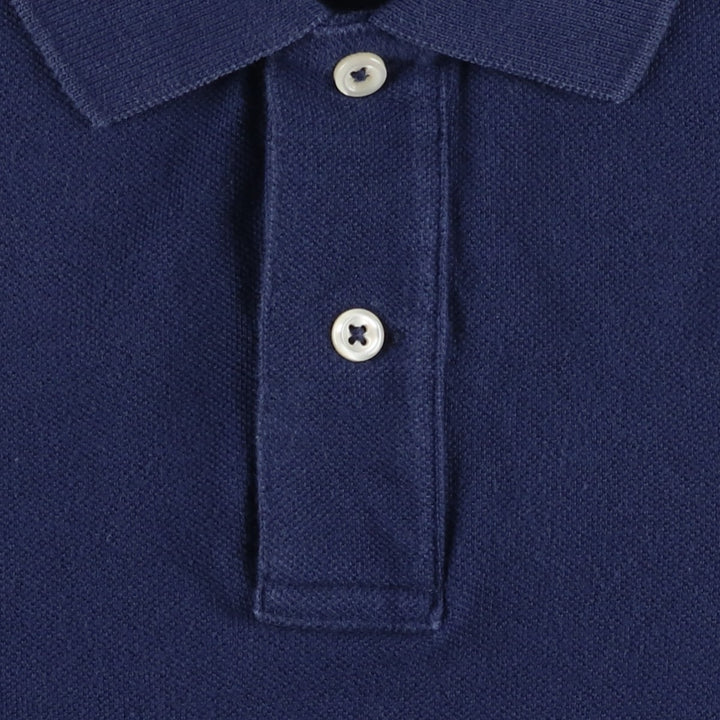 Ralph Lauren POLO RALPH LAUREN THE SKINNY POLO Big Pony Short-Sleeve Polo Shirt Women's Size L (approx.) cotton navy blue type Vintage Second Hand