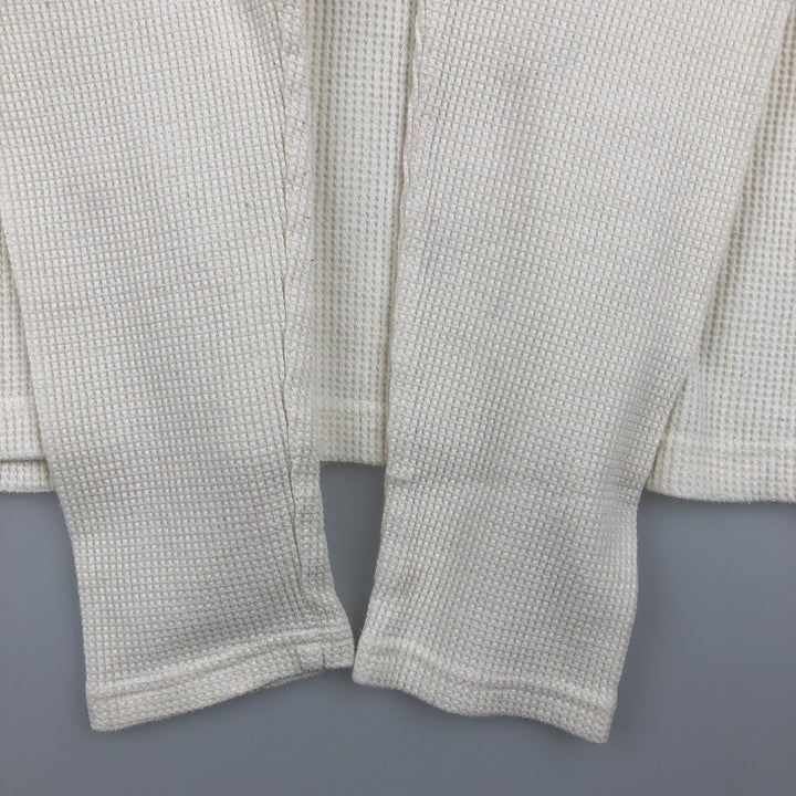 Harley-Davidson Turtleneck Motorcycle Thermal Long-Sleeve T-Shirt (Waffle Knit) - Women's Size L (approx.) cotton pale white type Vintage Second Hand