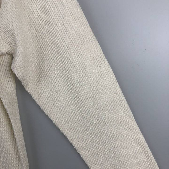 Harley-Davidson Turtleneck Motorcycle Thermal Long-Sleeve T-Shirt (Waffle Knit) - Women's Size L (approx.) cotton pale white type Vintage Second Hand