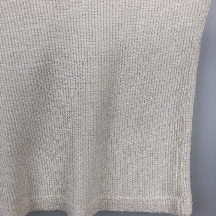 Harley-Davidson Turtleneck Motorcycle Thermal Long-Sleeve T-Shirt (Waffle Knit) - Women's Size L (approx.) cotton pale white type Vintage Second Hand