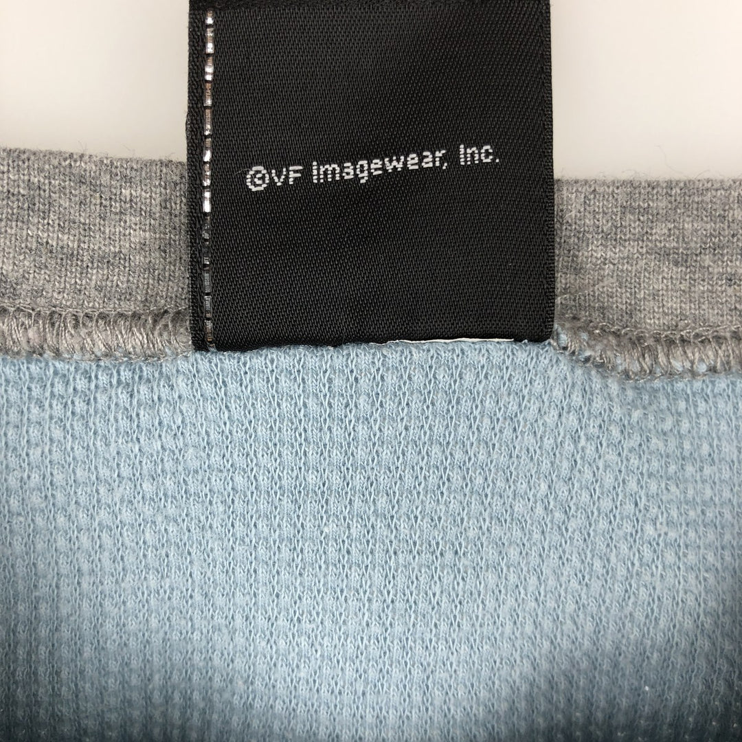 Harley-Davidson Motorcycle Thermal Long-Sleeve Waffle T-Shirt (Women's Size S) unclear Blue type light blue Vintage Second Hand