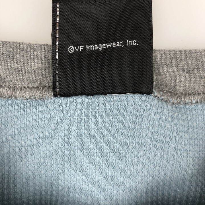 Harley-Davidson Motorcycle Thermal Long-Sleeve Waffle T-Shirt (Women's Size S) unclear Blue type light blue Vintage Second Hand