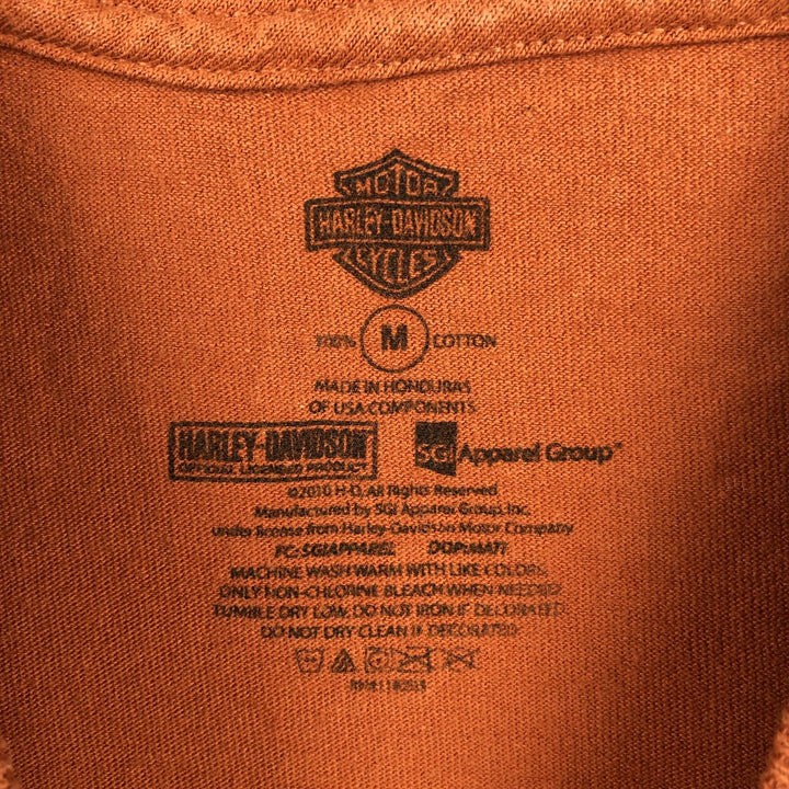 Harley-Davidson Motorcycle Bike T-shirt for women, size M cotton orange type Vintage Second Hand