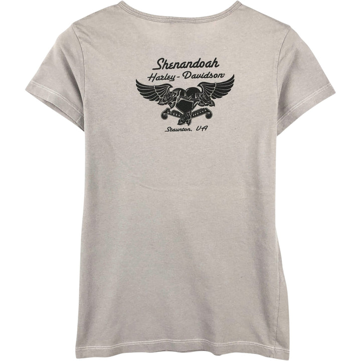 2000'S Harley-Davidson Rhinestone Motorcycle T-Shirt, Women's Size S (approx.) cotton gray type Vintage Second Hand