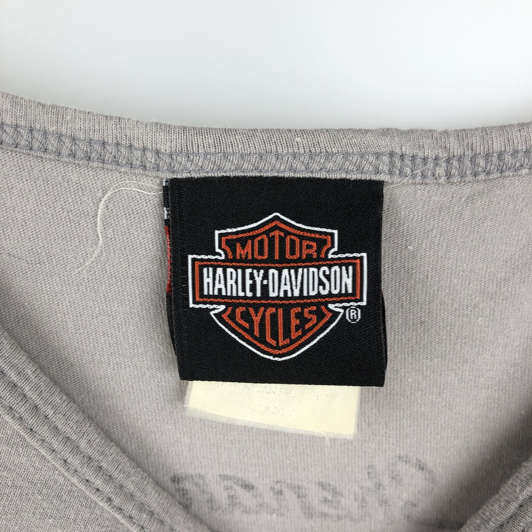 2000'S Harley-Davidson Rhinestone Motorcycle T-Shirt, Women's Size S (approx.) cotton gray type Vintage Second Hand